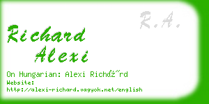 richard alexi business card